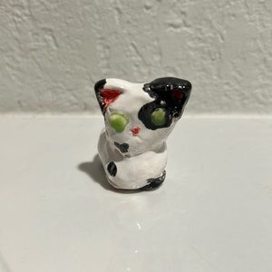 Ceramic fired homemade cat named grumpy